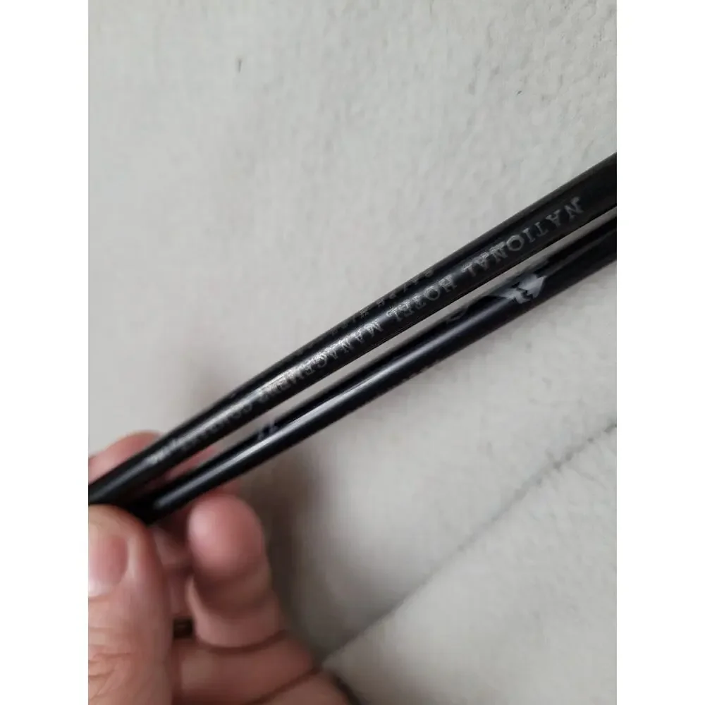 Lot 2 Black Blown Glass Swizzle Liquor Stir Sticks National Hotel Management